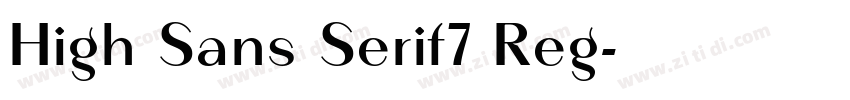 High Sans Serif7 Reg字体转换